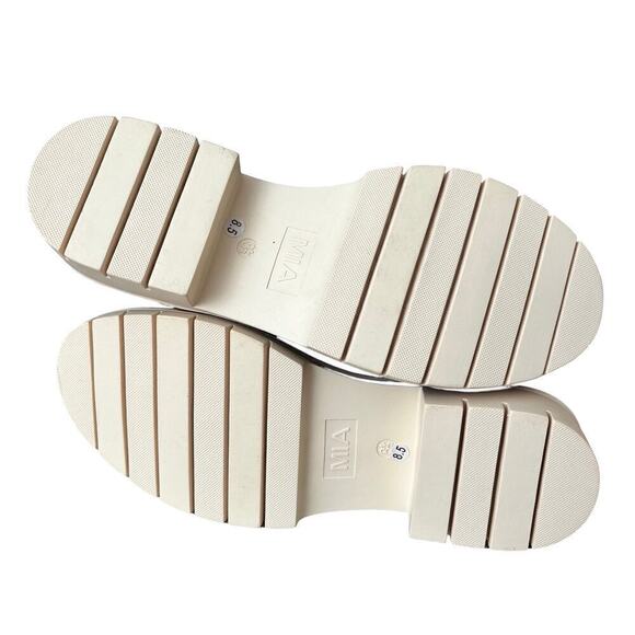 MIA Havenn Kashton Lace Up Combat Boots Size 8.5 Olive Green Perforated Side Zip - Picture 12 of 12